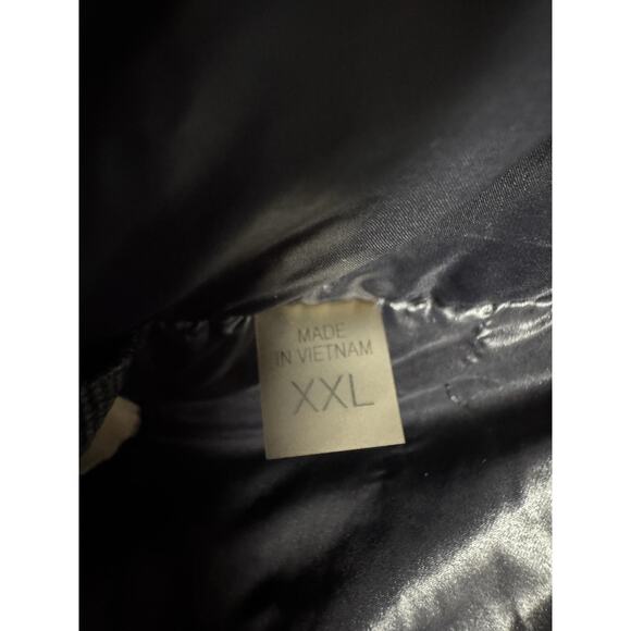 S13 New York Jacket Mens 2XL Black Hooded Puffer Down Feather Full Zip Quilted - Picture 8 of 11